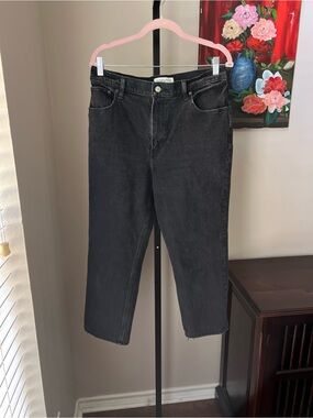 Abercrombie & Fitch Black Straight women 90s ultra high rise Jeans